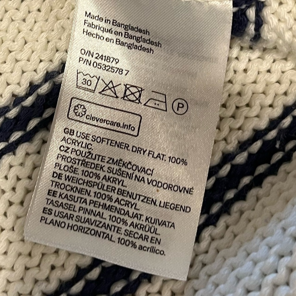 H&M STRIPED SWEATER – SIZE M - Picture 6 of 10